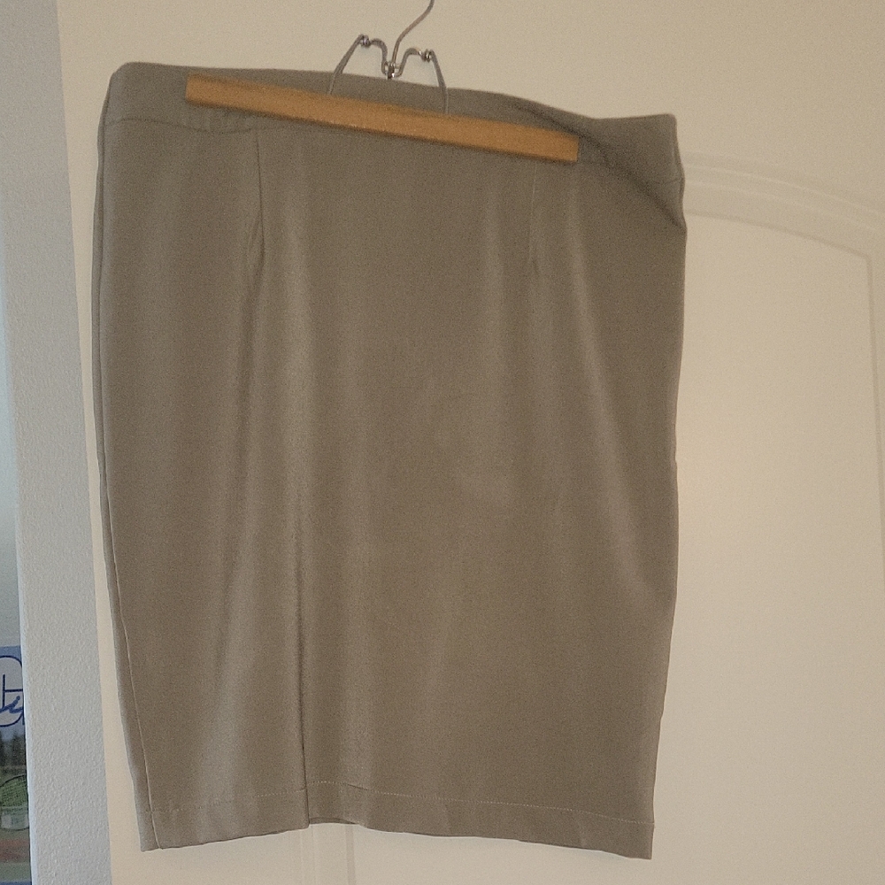 Romy Tan Pencil Skirt for Work